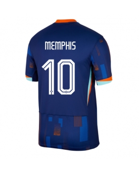 Paesi Bassi Memphis Depay #10 Maglia Gara Trasferta Repliche Europei 2024